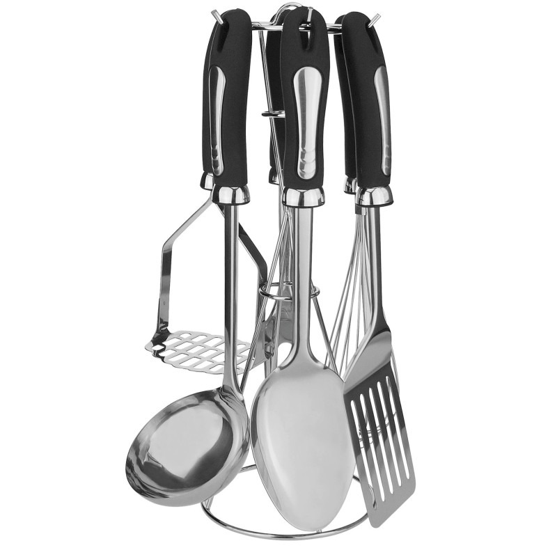 Set ustensile din inox cu manere din teflon, 7 piese, Bohmann