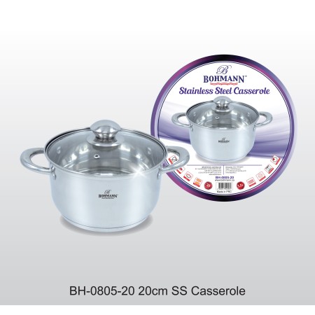 Cratita din inox 3.5l, 20cm, capac yena, Bohmann