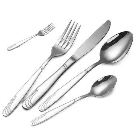 Set tacamuri 30 piese Bohmann Premium, Otel inoxidabil, argintiu