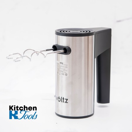 Mixer de mana VOLTZ, 300W, 5 Viteze, Functie Turbo, 4 accesorii, inox