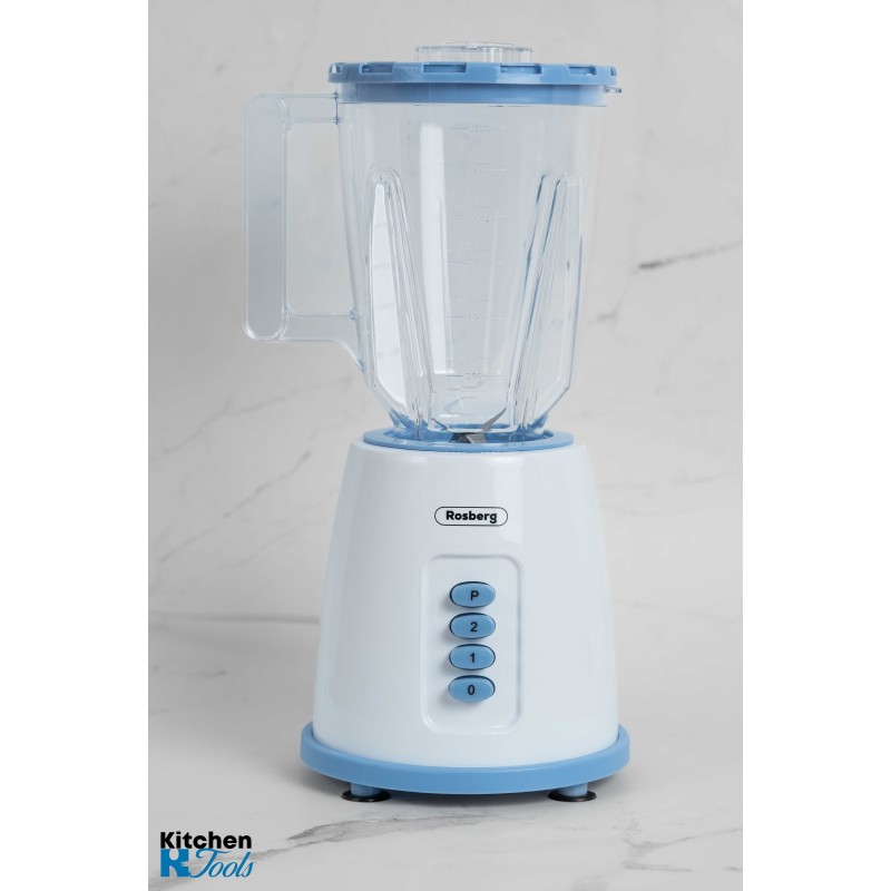 Blender electric cu rasnita Rosberg, 500W, 1.5litri, 2 viteze/puls, lame din otel, motor silentios