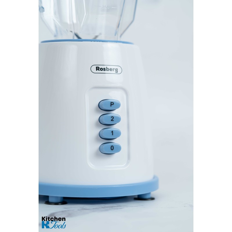 Blender electric cu rasnita Rosberg, 500W, 1.5litri, 2 viteze/puls, lame din otel, motor silentios