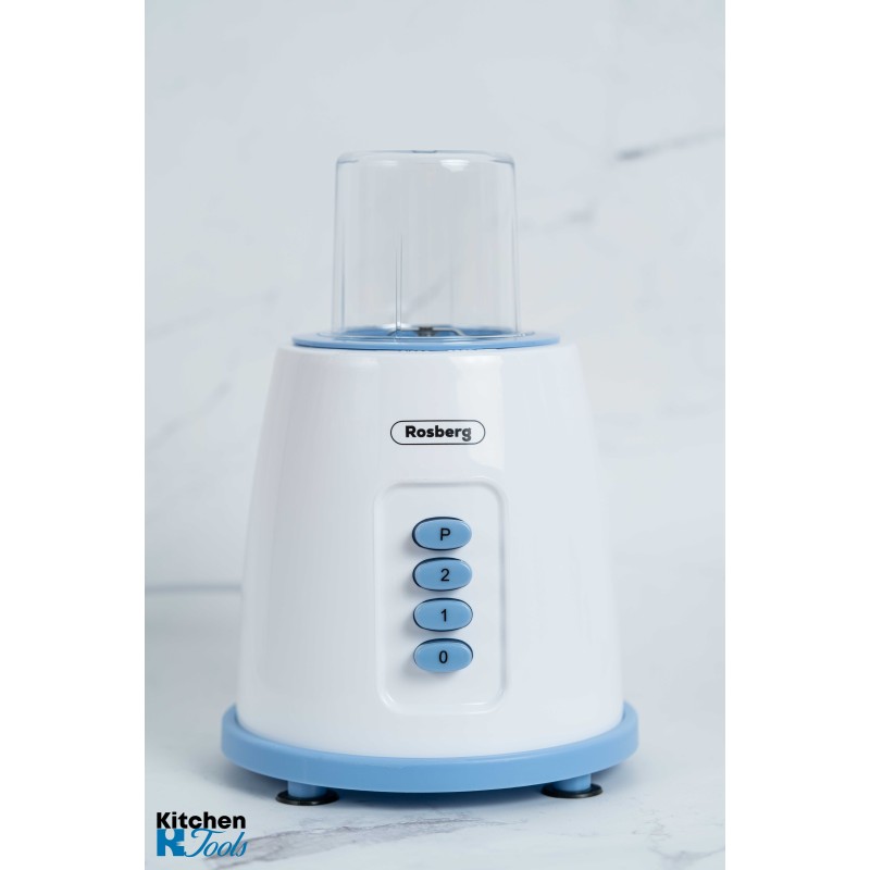 Blender electric cu rasnita Rosberg, 500W, 1.5litri, 2 viteze/puls, lame din otel, motor silentios