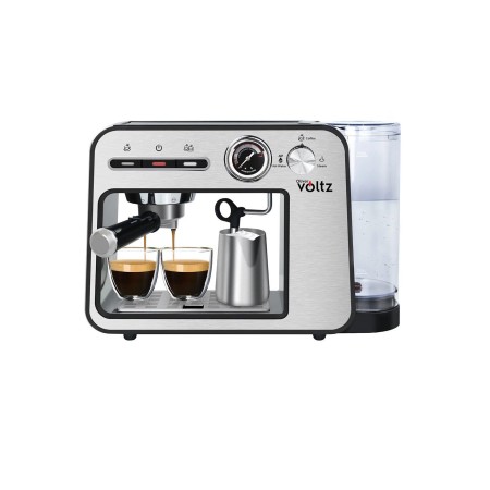 Espressor de cafea macinata 3 in 1, Spuma lapte, capacitate 1litru, filtru otel in doua etape, oprire automata, Oliver Voltz