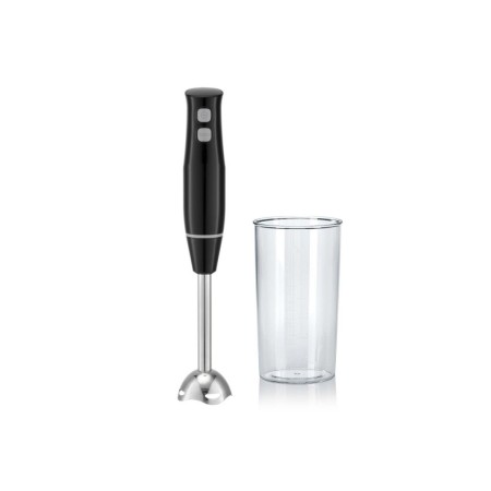 Blender Vertical cu pahar, 400W, 2 viteze, Pahar 700 ml, Lame otel, Rosberg, Negru