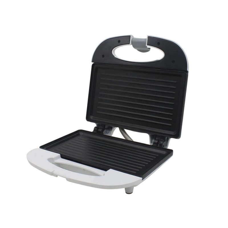 Sandwich maker Rosberg, 750W, plite fixe, invelis antiaderent, capacitate: 2 sandwich-uri, Alb