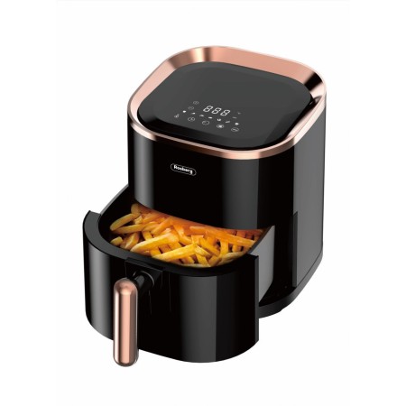 AirFryer fara ulei, 1200W, 3.5L, cu strat antiaderent, Timer, Display LED, Negru, Temperatura reglabilă 80℃~200℃, Rosberg