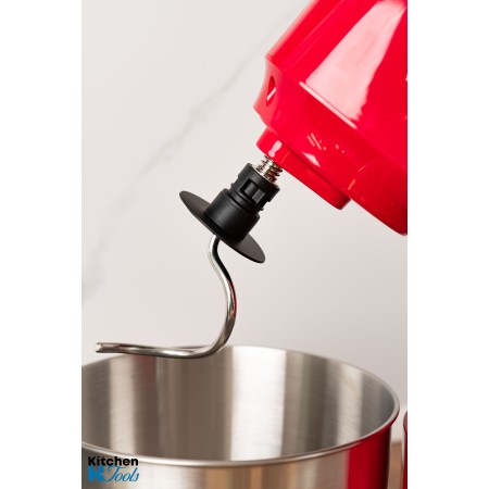 Mixer Planetar 3.5litri, 800W, bol oțel inoxidabil cu capac, 12 viteze + funcție Pulse, 3 accesorii incluse, Oliver Voltz, rosu