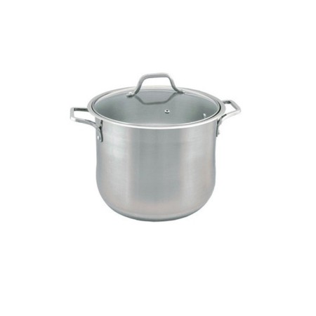 Oala din inox cu capac din sticla, 11.5L, Dimensiuni Ø26 x 21 cm, Compatibilă cu Inducție, Bohmann